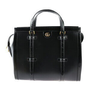 GUCCI Double GG Tote Bag of black python leather handbag business